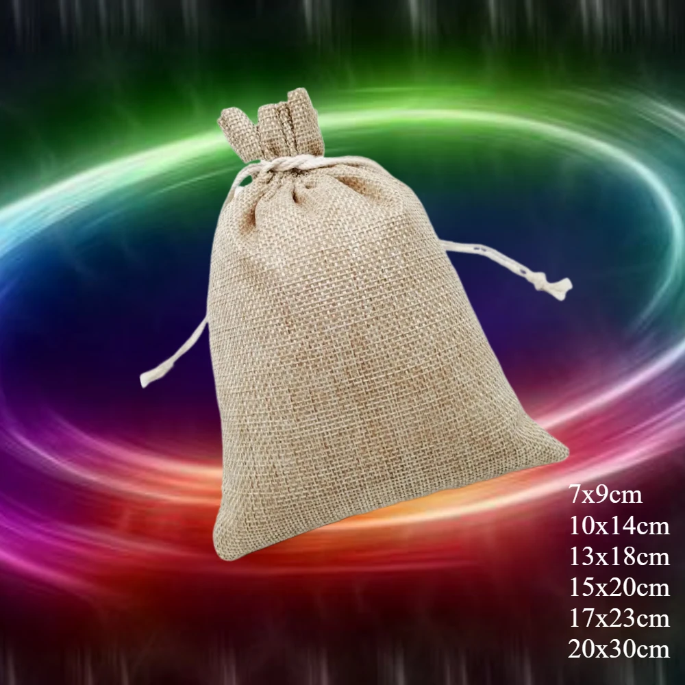 

100pcs Women Wedding Jewelry Packaging Using Gunny Sack Display System Jute Bag Birthday Gift Bags Burlap Pouch Storage Solution