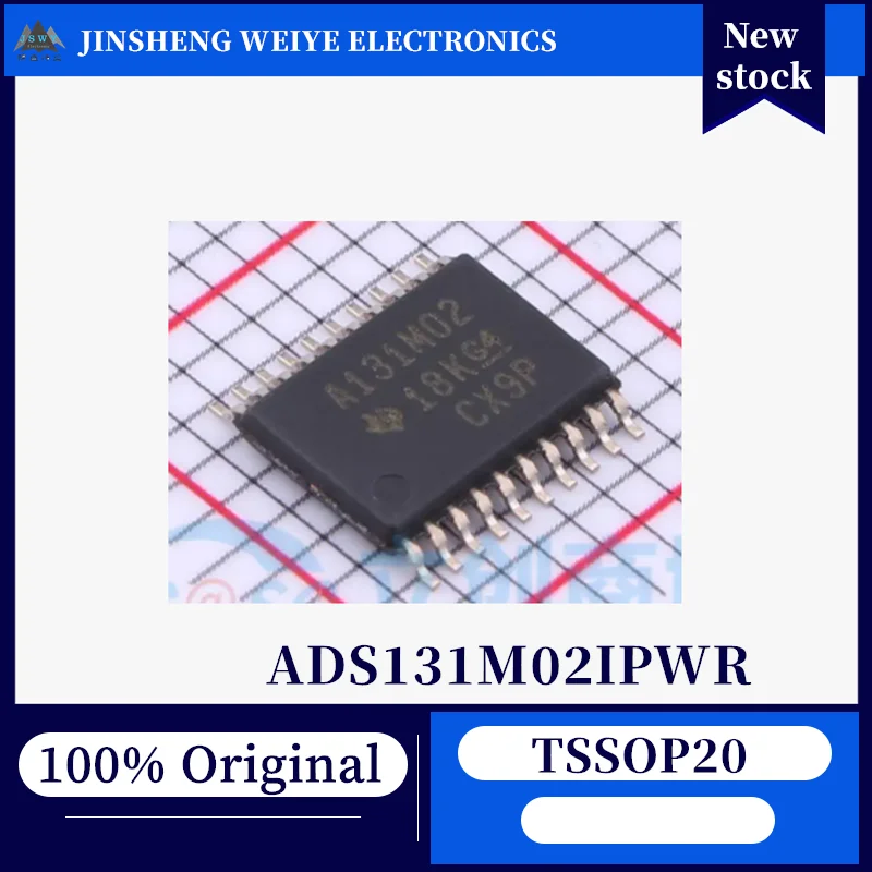 (5/50 pieces) ADS131M02IPWR A131M02 TSSOP-20 2-channel 24-bit synchronous sampling Δ-Σ type ADC 100% new, original, in stock.