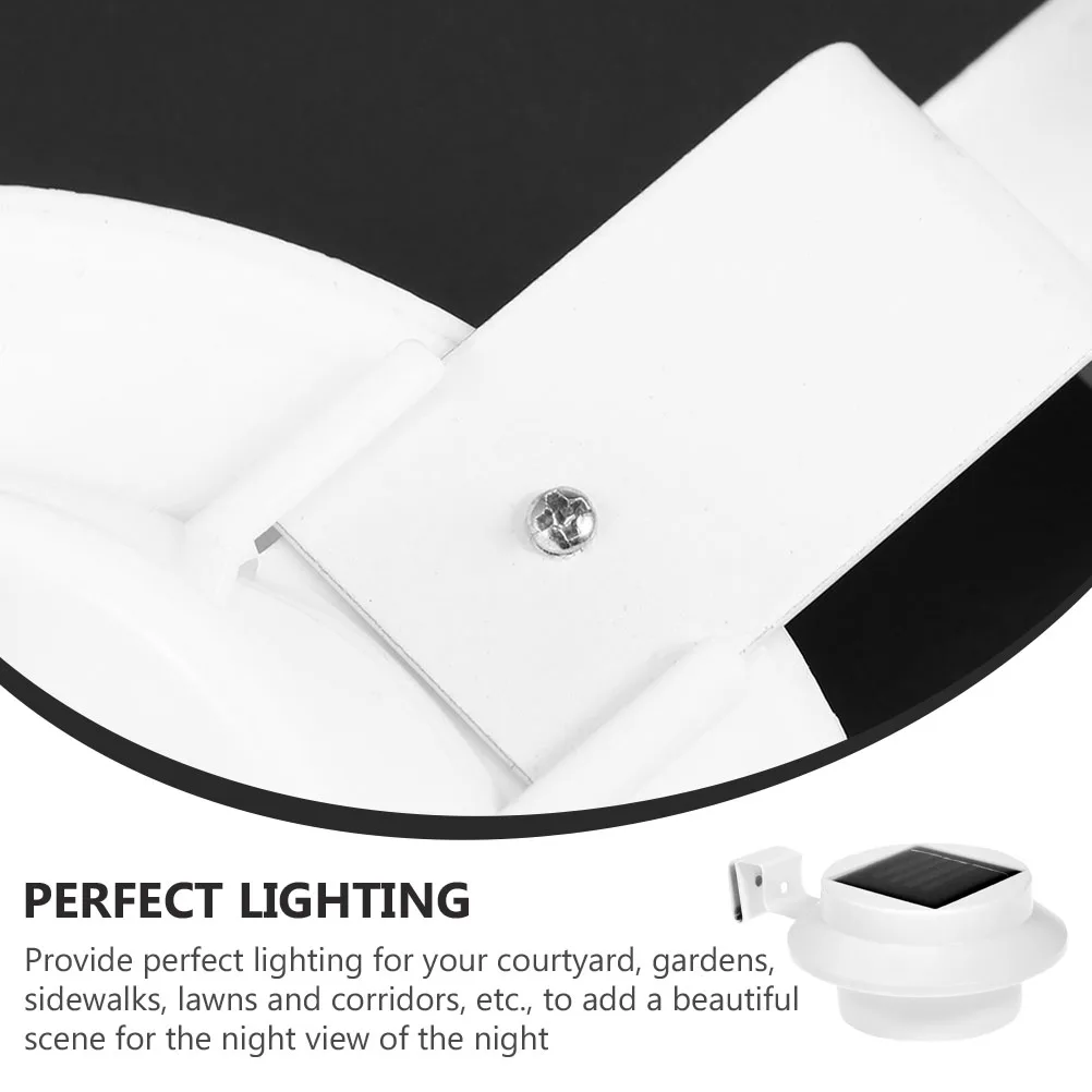 

3Pcs Outdoor Solar Gutter Lights Waterproof LED Fence Lamps Garden Yard Pathway Lighting Solar Powered for Night Ambiance