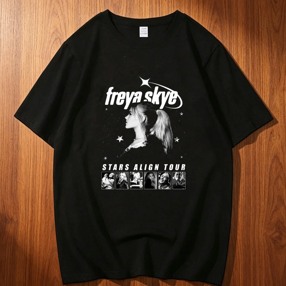 Freya Skye cotton top tees men Retro Pop Culture Graphic korean clothes Classic anime top tees Punk aesthetic women 2000s
