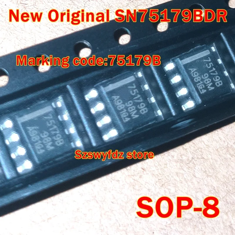 1Pcs to 100Pcs New Original Sn75179Bdr Sn75179Bd Sn75179B Sop-8 Marking Code:75179B Differential Driver and Receiver Pair
