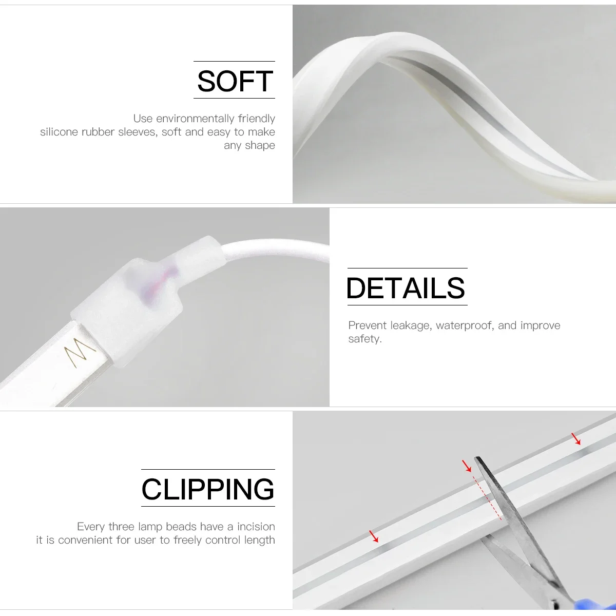 Smart Zigbee Neon LED Strip Licht USB 5V RGB/Koud Wit/Warm Wit Werken met Zigbee Hub Gateway Alexa Google Home APP Voice Ctrl