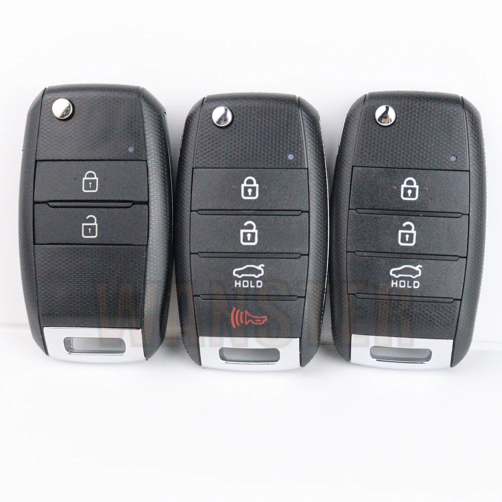 2 3 4 Bottons Car Key Fob Case Shell Housing for Kia KIA K2 K3 K5 Carens Cerato Forte Cadenza Car Flip Folding Key Shell