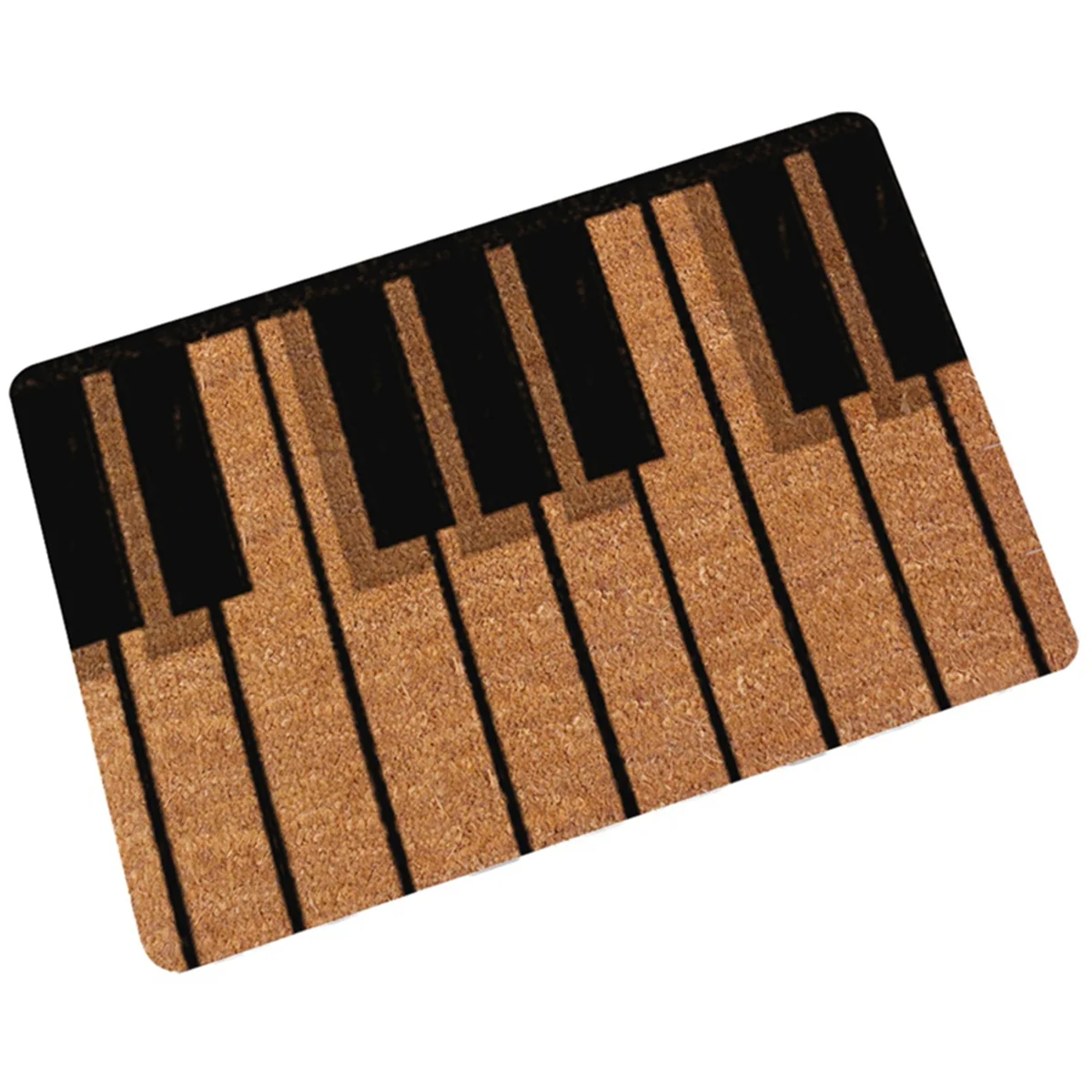 H-W Piano Keys Music Notes Front Door Mat Large-Outdoor/Indoor Entrance Door Mat Home