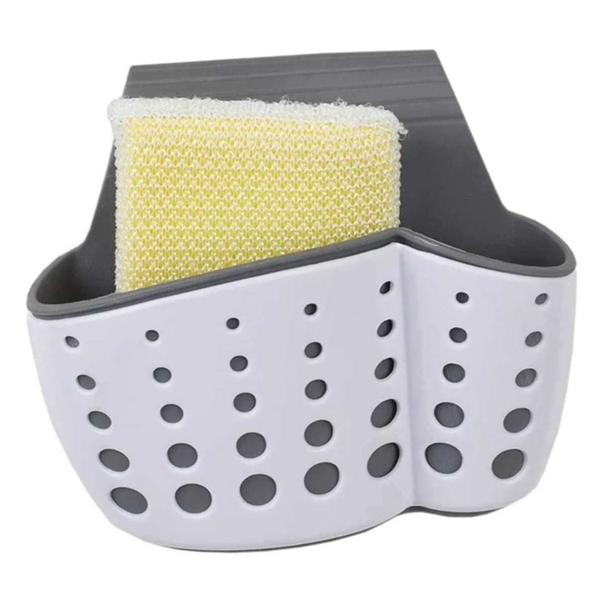 Sink Caddy-Sponge Holder- Kitchen Sink Soap Holder-Plastic Saddle Faucet-Caddy-Sink Organizer for Brushes,Sponges,Soap