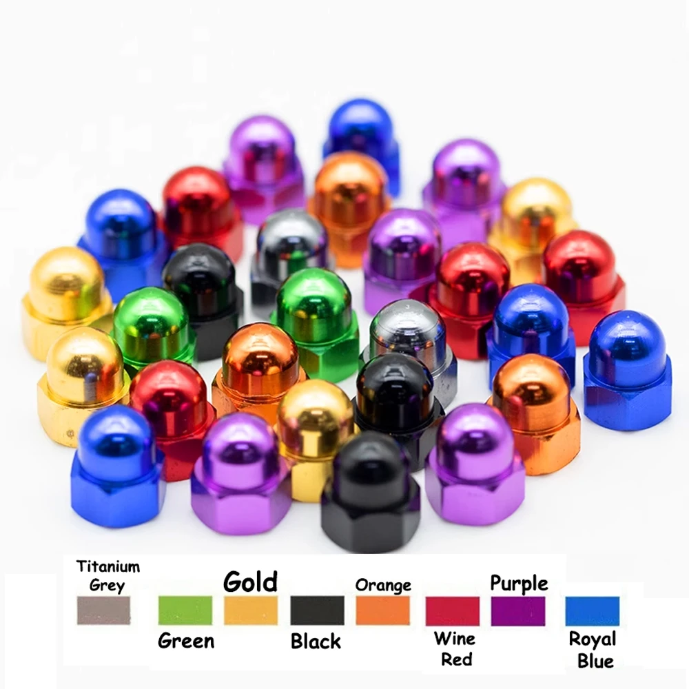M2 M2.5 M3 M4 M5 M6 M8 Filettatura Grossa In Lega di Alluminio Ghianda Dadi Colorati RC Accessori Auto Parti di Motore