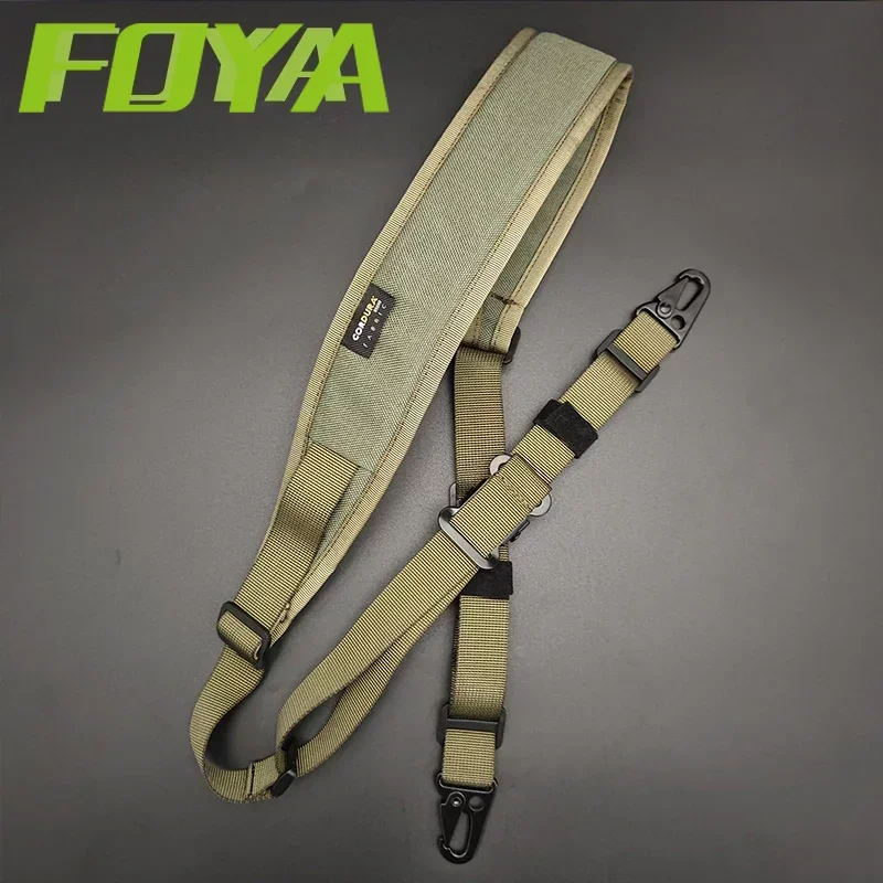 Tactical Modular Rifle Sling Removable 2 Point/1 Point Sling Padded Combat Shooting Equipment Hunting Rifle Strap