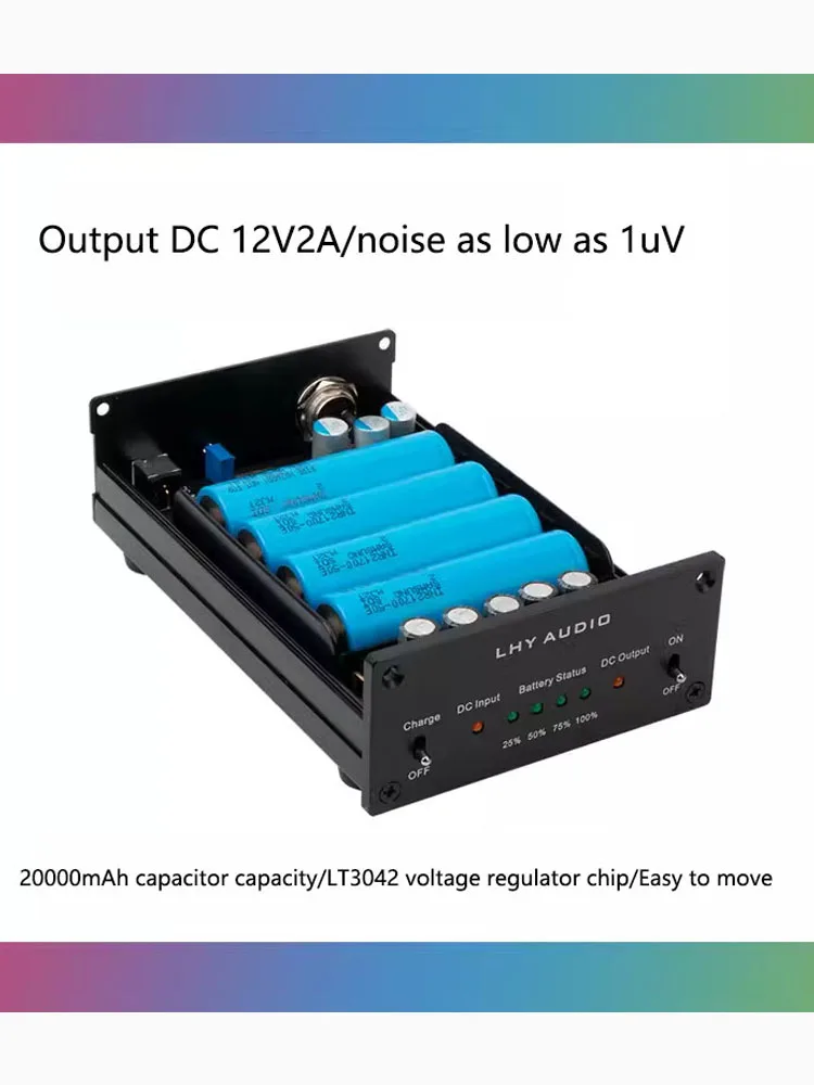 LHY Audio DC12V 2A Battery Power Supply LT3042 Low Noise and High Precision DC Linear Stabilizer Power Supply