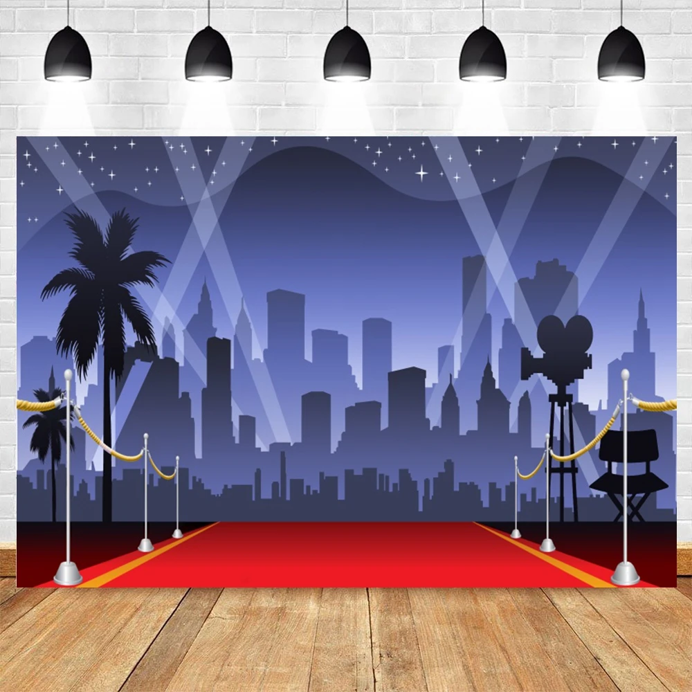 هوليوود ستار سجادة حمراء خلفية للتصوير الفوتوغرافي ، إضاءة المسرح ، حفلة موسيقية ، حفل زفاف ، ديكور حفلة عيد ميلاد ، استوديو تصوير ، خلفية