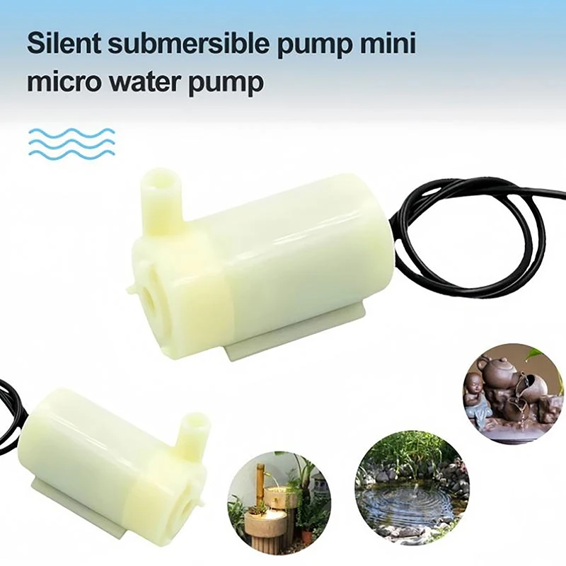 DC 3V 5V Micro Submersible Motor Pump Silent Portable Submersible Water Pump For Fish Tank Fountain Aquarium Garden