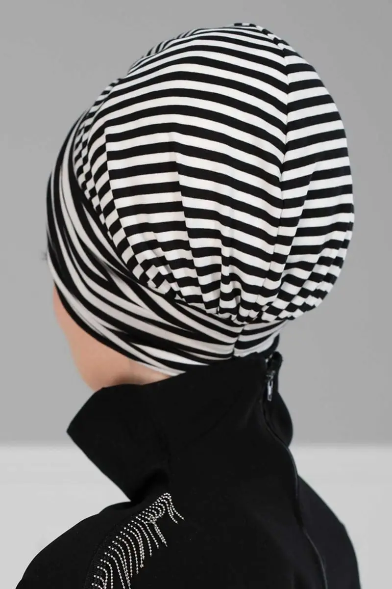 Algodón peinado plisado negro