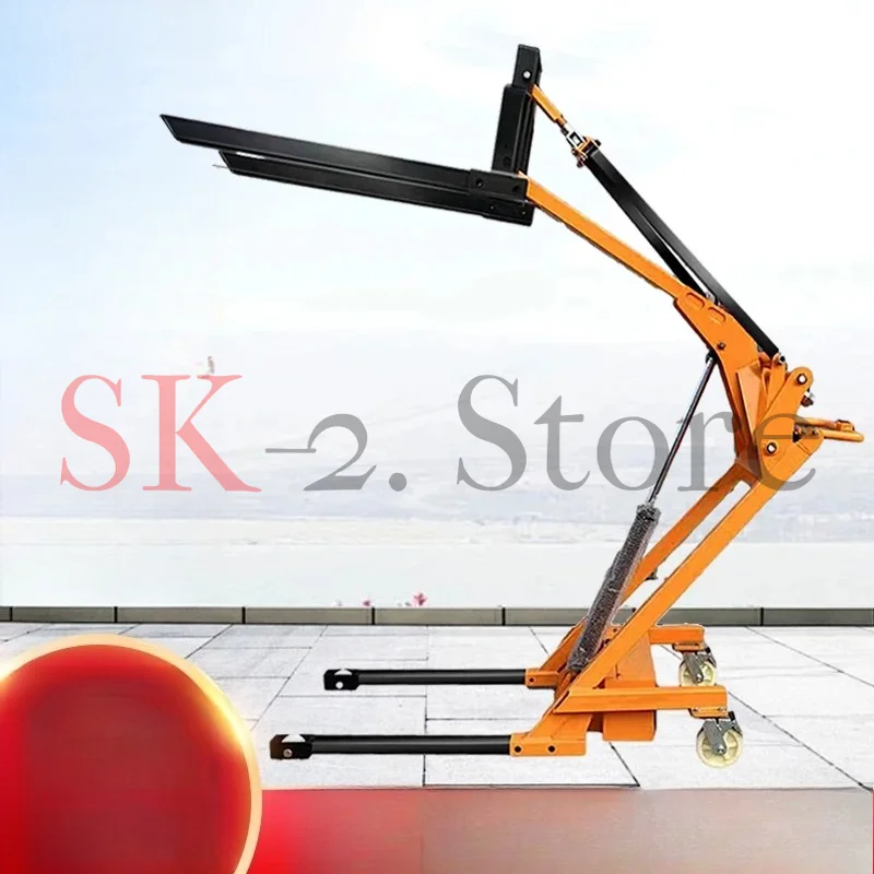 Manual loading and unloading trolley lifting hydraulic lifting forklift small