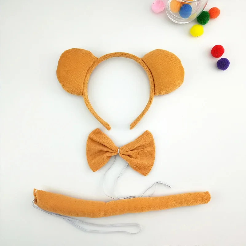 

Adults Kids Plush Children Animal Bear Ear Headband Bow Tie Tail Gift Birthday Party Costume Christmas Halloween