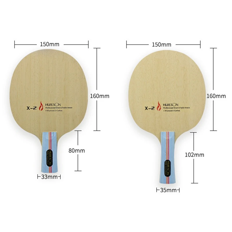 Huieson raket tenis meja karbon hibrida, 7 lapis Bet raket Ping Pong ringan untuk latihan tenis meja