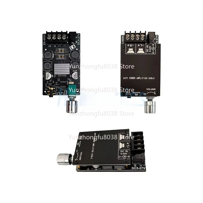 ZK-502C HIFI Wireless BT 5.0 TPA3116 Digital Power Audio Amplifier Board TPA3116D2 50WX2 Stereo view 2