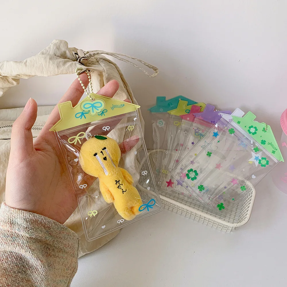 Transparent Cute Idol Photocard Display Pendant Small Card Badge Holder School  Event Supplies Souvenirs Protective Cover Case
