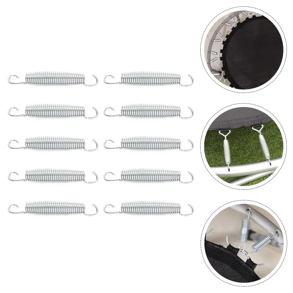 

10Pcs Galvanized Steel Trampoline Springs Strong Load-Bearing Compression Extension Spring Professional Outdoor Trampoline