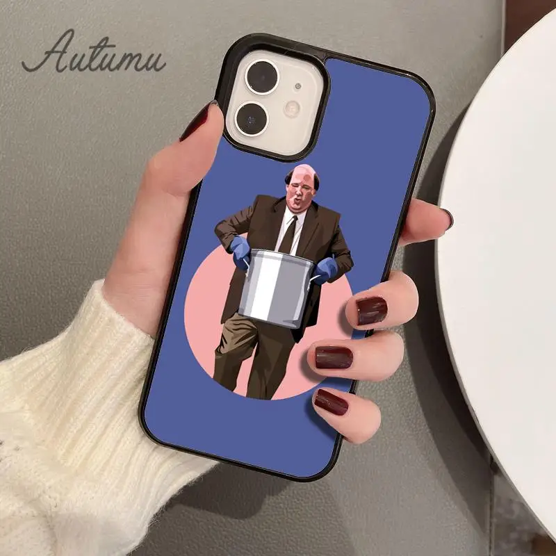 Funny Kevin Broccoli The Office Art Phone Case for iPhone 15 16 SE2020 11 12 13 14 Pro Max mini 6 7 8 Plus Cover coque Fundas