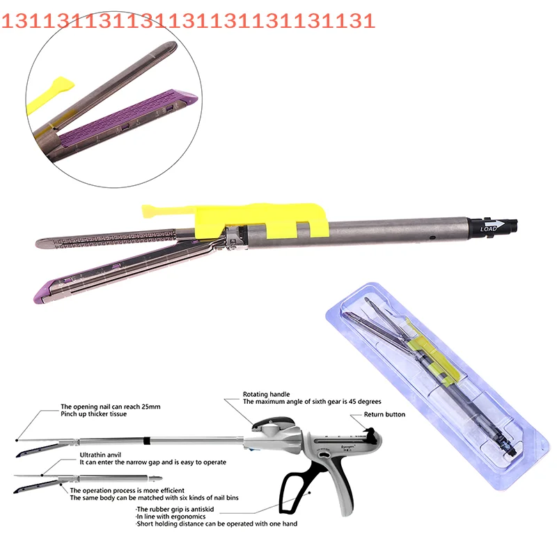 

Хирургическое оборудование Лапароскопический хирургический инструмент Одноразовый эндоскопический линейный резак Степлеры Ручка в сборе