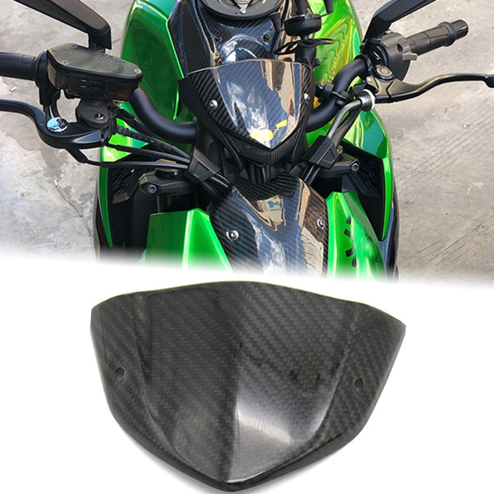 

Motorcycle Real Carbon Fiber Windshield Windscreen Wind Deflector For Kawasaki Z1000 Z1000R 14-2019 2020 2021 Z 1000 Accessories