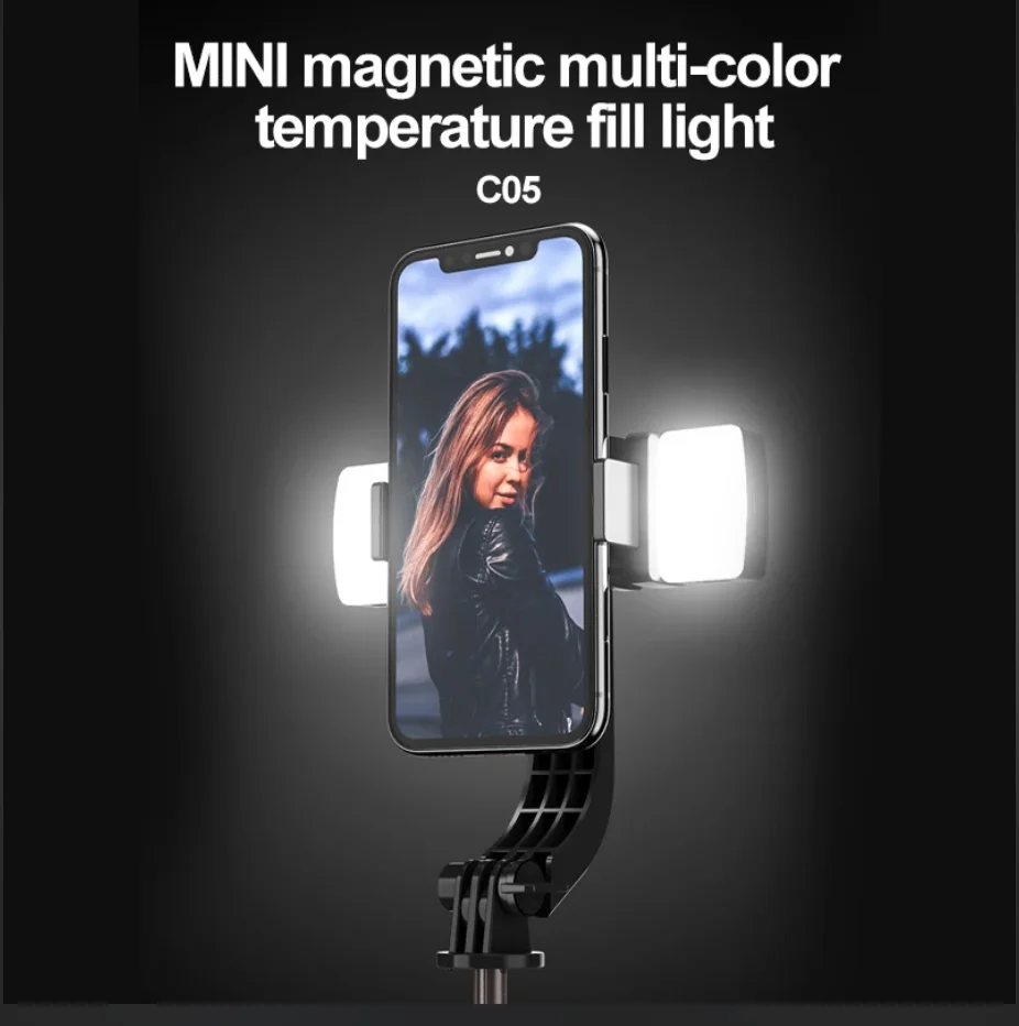 Mobile Mini Fill Light For Tiktok Camera Magnetic SelfiePortable Pocket LED Selfie Light Adjustable lighting Video Light