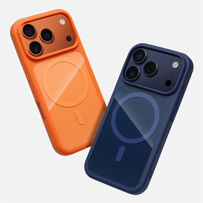 

Mirror Surface Solid Color for Magnetic Magsafe Case For iPhone 17Pro 17 17Pro Max Glossy Wireless Charging Shockproof Cover