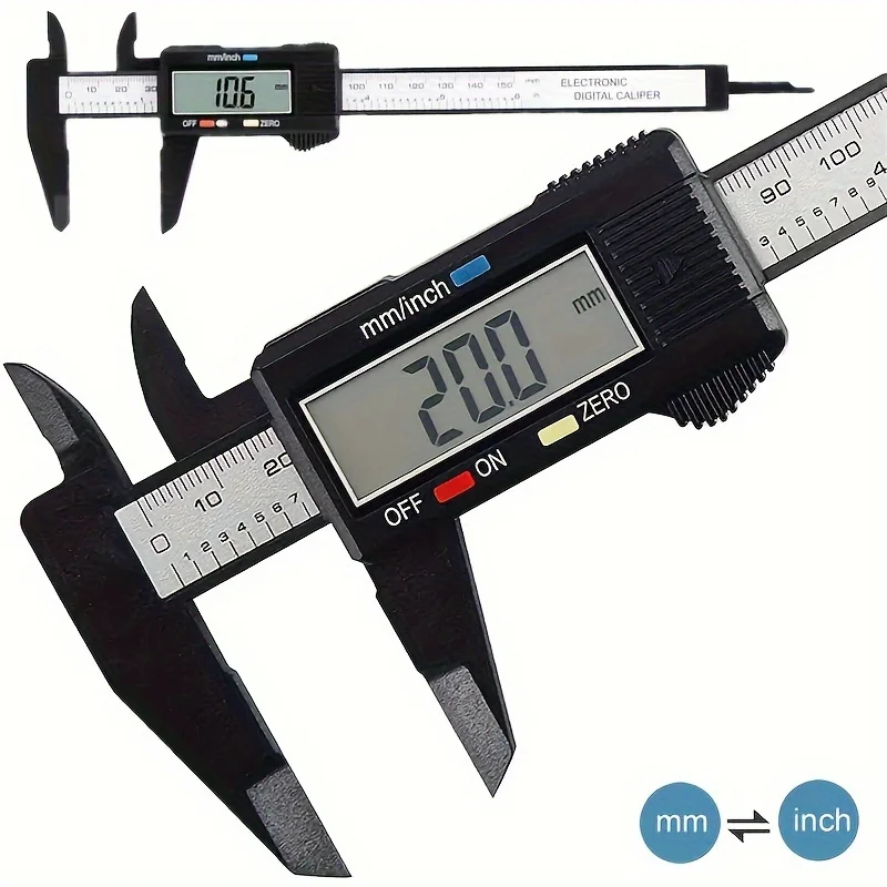 100 Millimeter Electronic Digital Caliper，Carbon Fiber Dial，Vernier Caliper，Micrometer，Measuring Tool，Digital Ruler