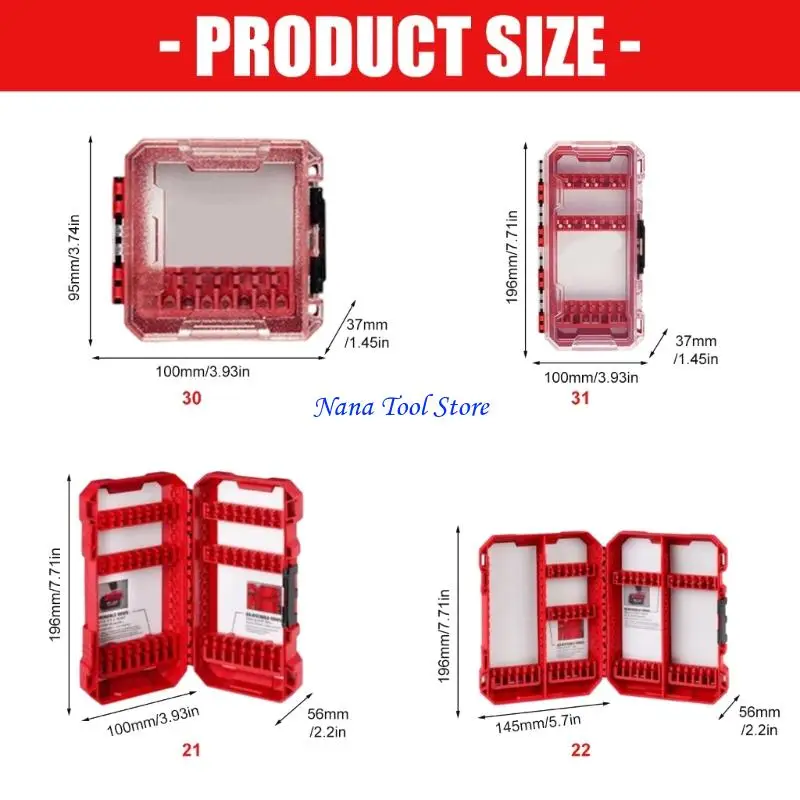 31GJ مثقاب صندوق تخزين أداة حامل كم مثقاب صناديق انفصال مثقاب #6