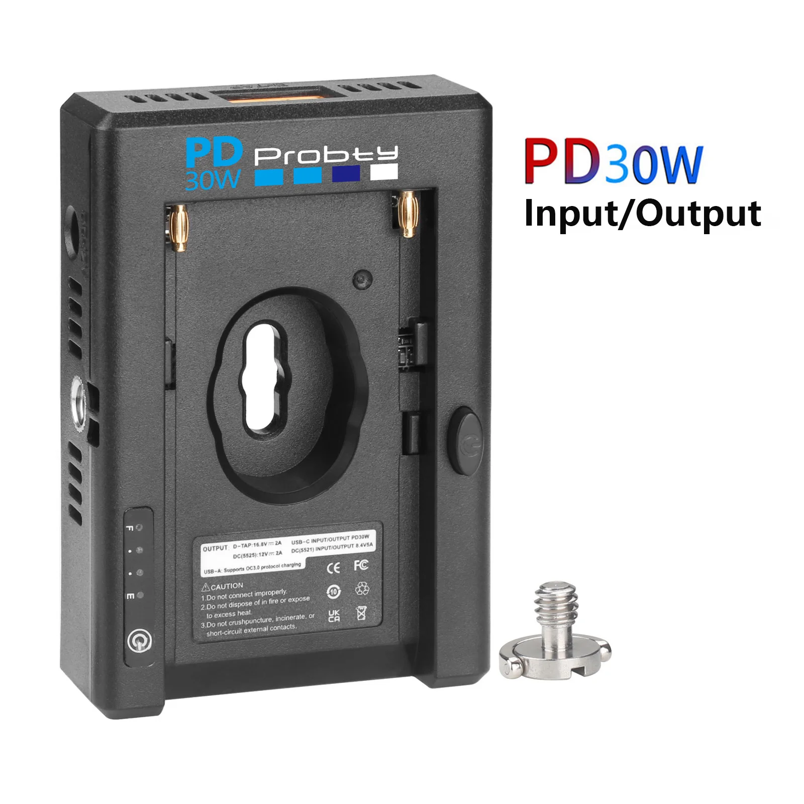 PD30W NP-F Pil Adaptör Plakası Lite Sony NP-F Pil w DC 12 V/8.4 V Bağlantı Noktası USB-C Girişi Şarj DIY Kamera Aksesuarları