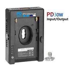 PD30W NP-F Battery Adapter Plate Lite for Sony NP-F Battery w DC 12V/8.4V Port USB-C Input Charging DIY Camera Accessories