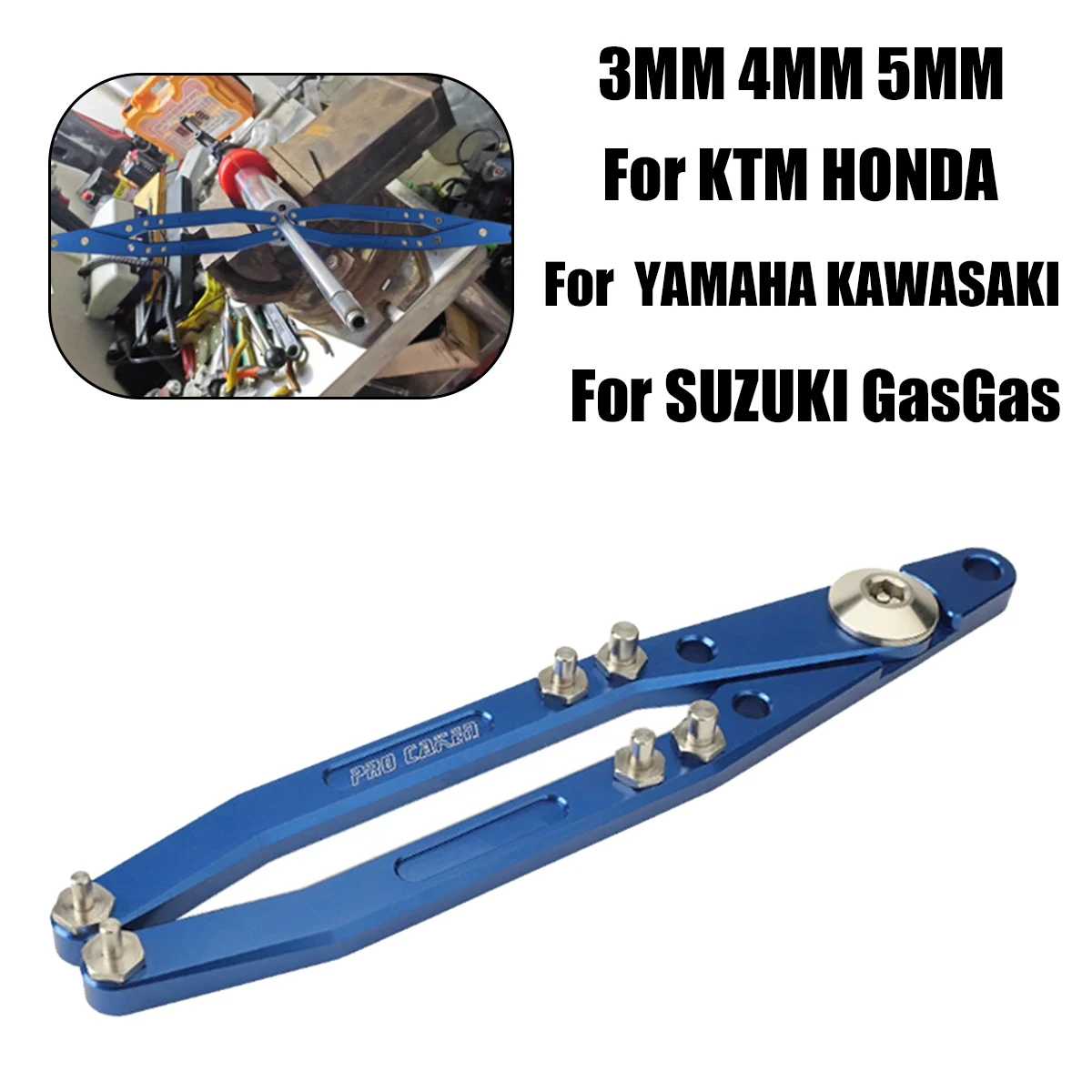 

Universal Motorcycle Rear Shock Absorber Wrench Oil Seal Base Removal CNC Spanner 3/4/5mm Pins Disassembly Bike Repair Tool