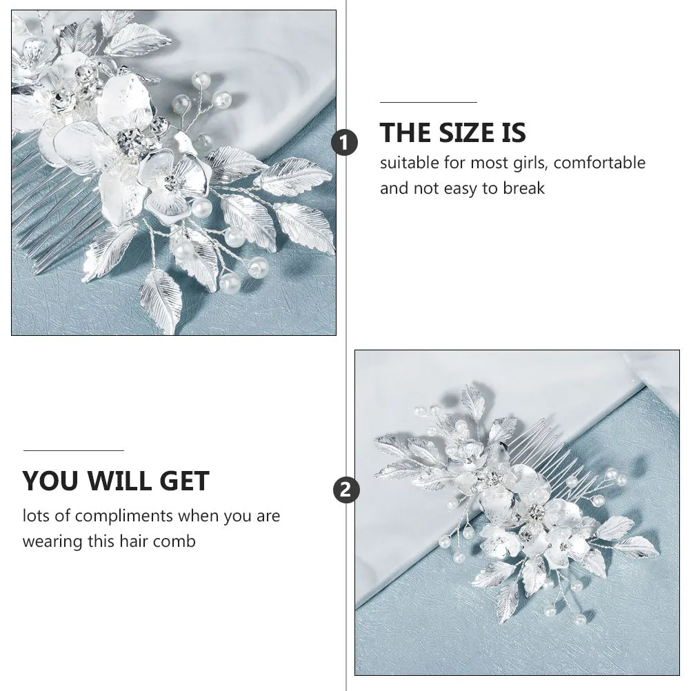 

1 шт., элегантная свадебная расческа в форме цветка с кристаллами, свадебный головной убор, блестящий головной убор для невесты, хрустальная расческа для волос