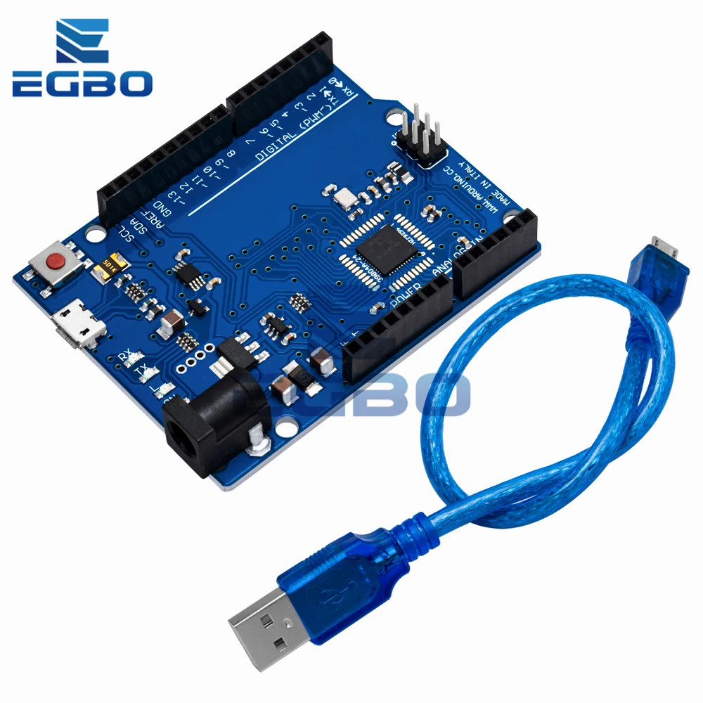 لوحة تطوير وحدة التحكم الدقيقة ليوناردو R3 Atmega32u4 مع كابل USB متوافق مع مجموعة أدوات Arduino DIY