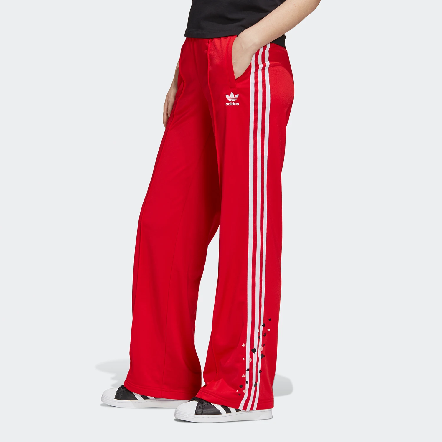 Adidas Originals Three Leaves Grass Valentine's Day Embroidered Women's Sports Trousers GK7177