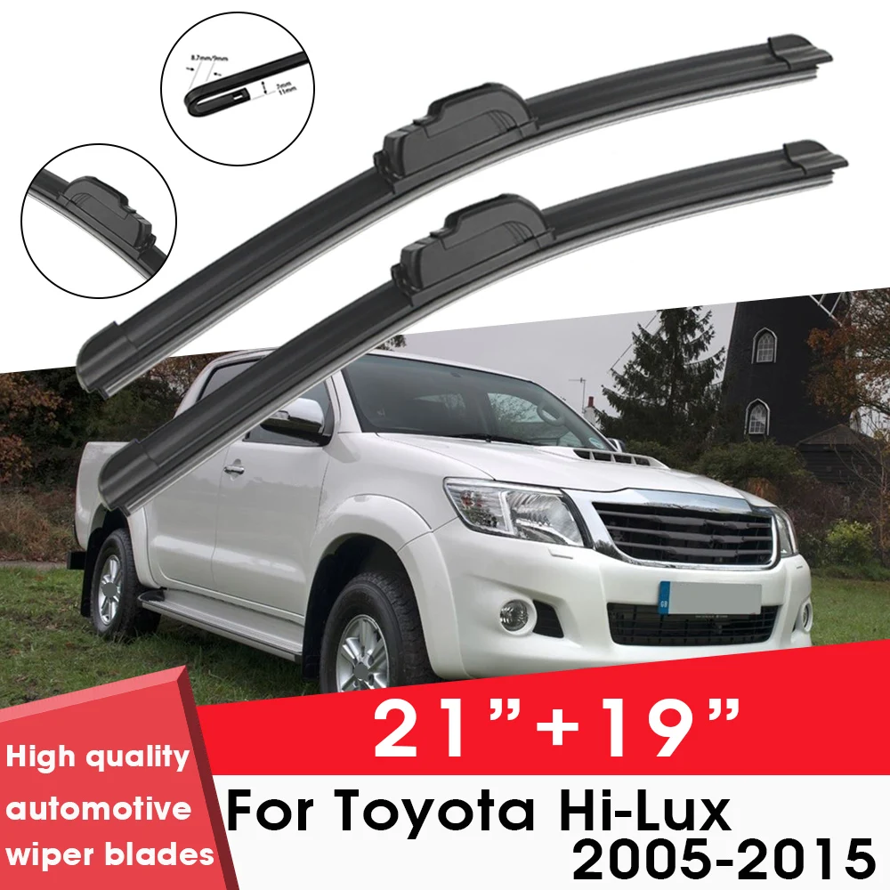 

Car Wiper Blade Blades For Toyota Hi-Lux 2005-2015 21"+19" Windshield Windscreen Clean Rubber Silicon Cars Wipers Accessories