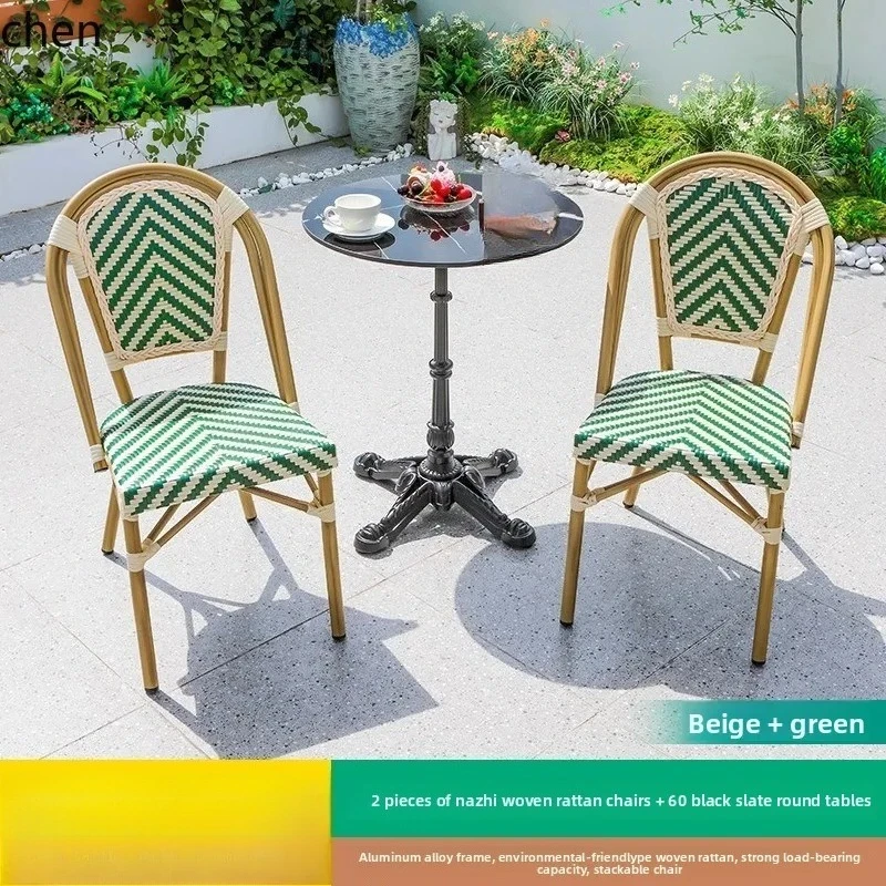 Factory Direct 2026 Top YXY Set tavolo e sedie da esterno Sedia in rattan intrecciato Tavolo da pranzo e sedie da cortile per il