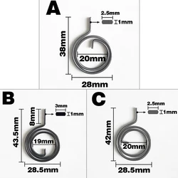 Torsion Spring 28mm Flat Wire Door Lock Handle Spring Coil For Door
