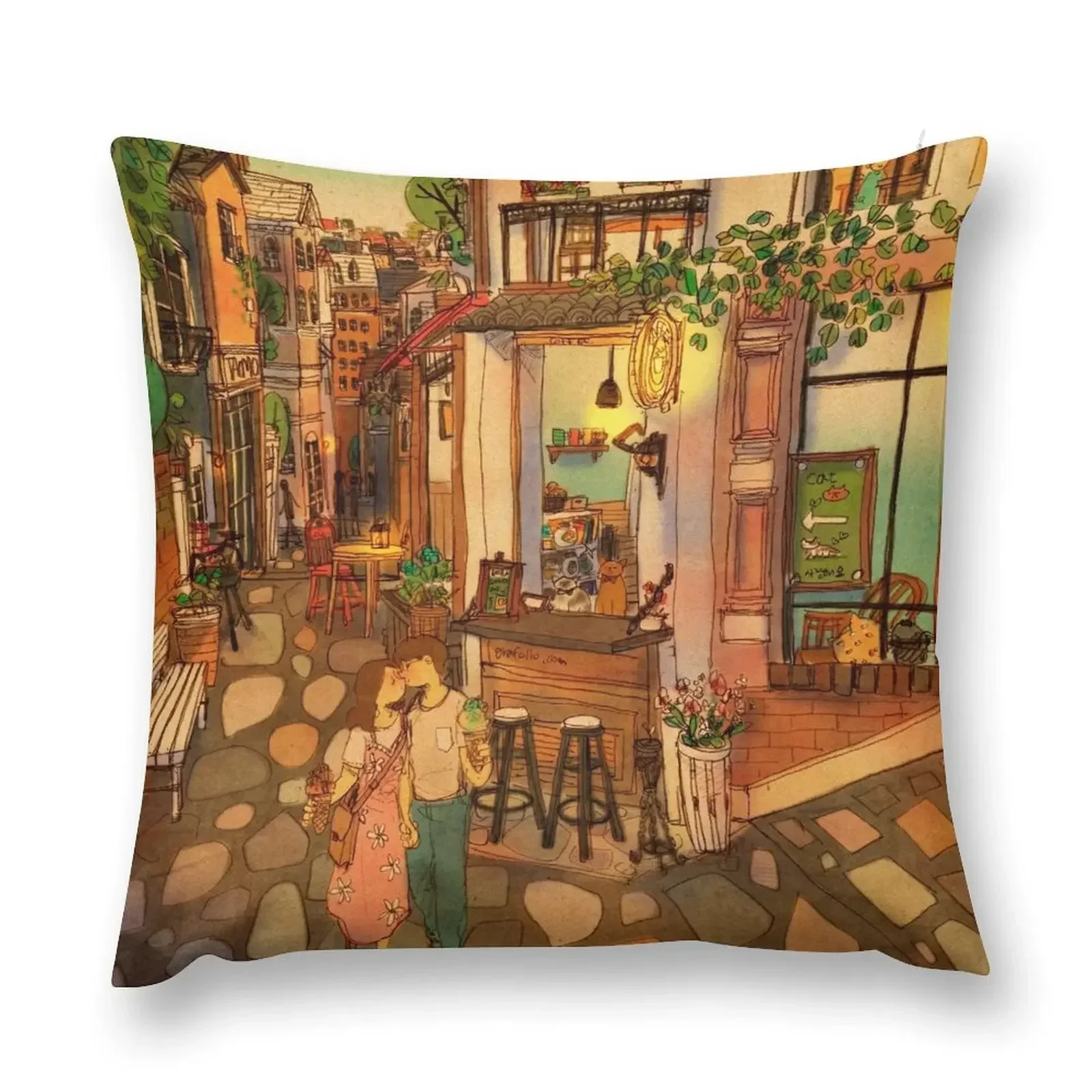 

Puuung Illustration No.320 Throw Pillow luxury sofa pillows Bed pillowcases pillows decor home ornamental pillows pillow