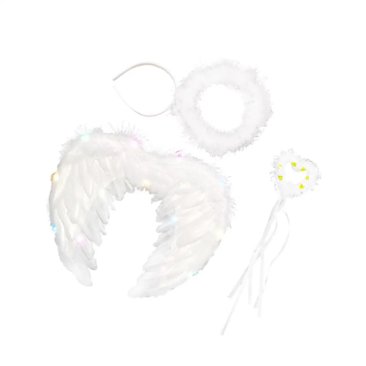 

Angel Costume Feather Wing with Straps Halloween Christmas Angel 35x30cm