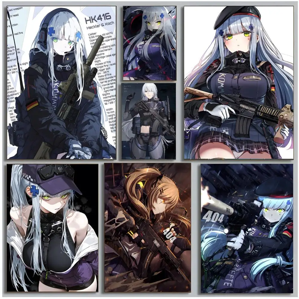 Tactical Shooting Game G-Girls Frontline Poster Modern Wall Art Bedroom Living Room Print Unframed