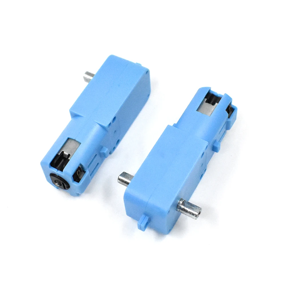 DC 3V-6V 1:90 Metal Gear Motor All Metal/Half Metal Single Axis Gear Motor Robot Intelligent Vehicle Speed Reducer TT Motor Blue