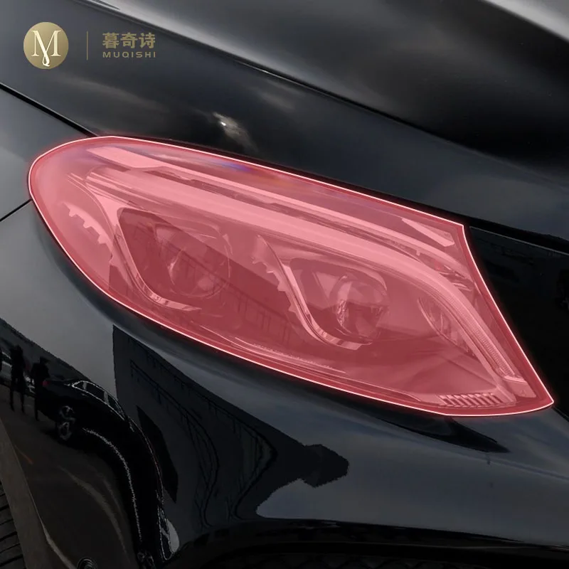 MUQSHI pre cut car exterior headlight scratch resistant TPU protective film transparent For Mercedes Benz GLE V167 2015-2019