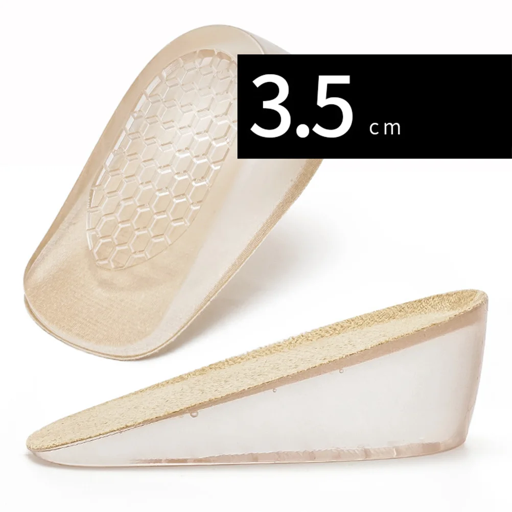 

Heightening Insoles 2 Pairs Inner Shoes Pads Heel Invisible Gel Women Sweat Absorption Shock ETPU GEL Material Washable Wear