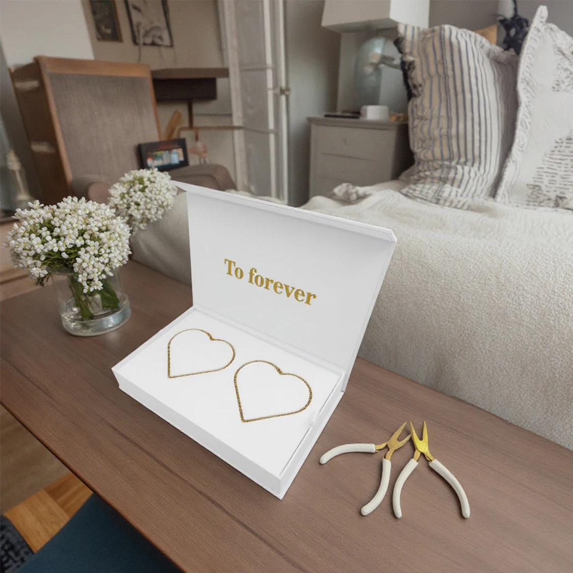 2025 nueva pulsera eterna permanente joyería de pareja DIY Kit de pulsera de moda regalo de San Valentín para amante se acepta envío directo