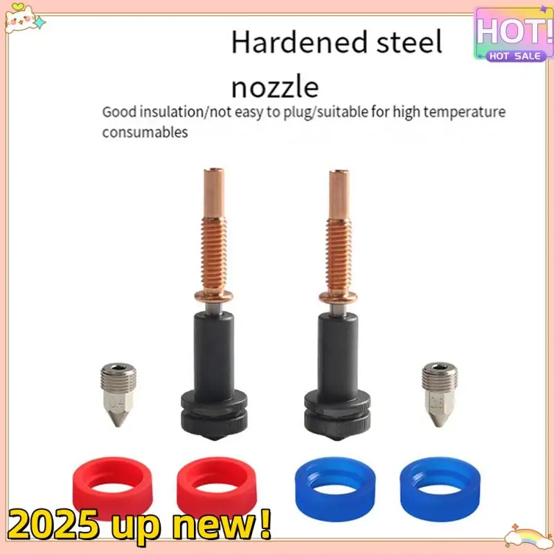 Upgraded High Flow 0.4Mm Nozzles Hardened Steel/Copper/Titanium /TC4 Material For REVO Hotends 3D Printer Replacement Parts