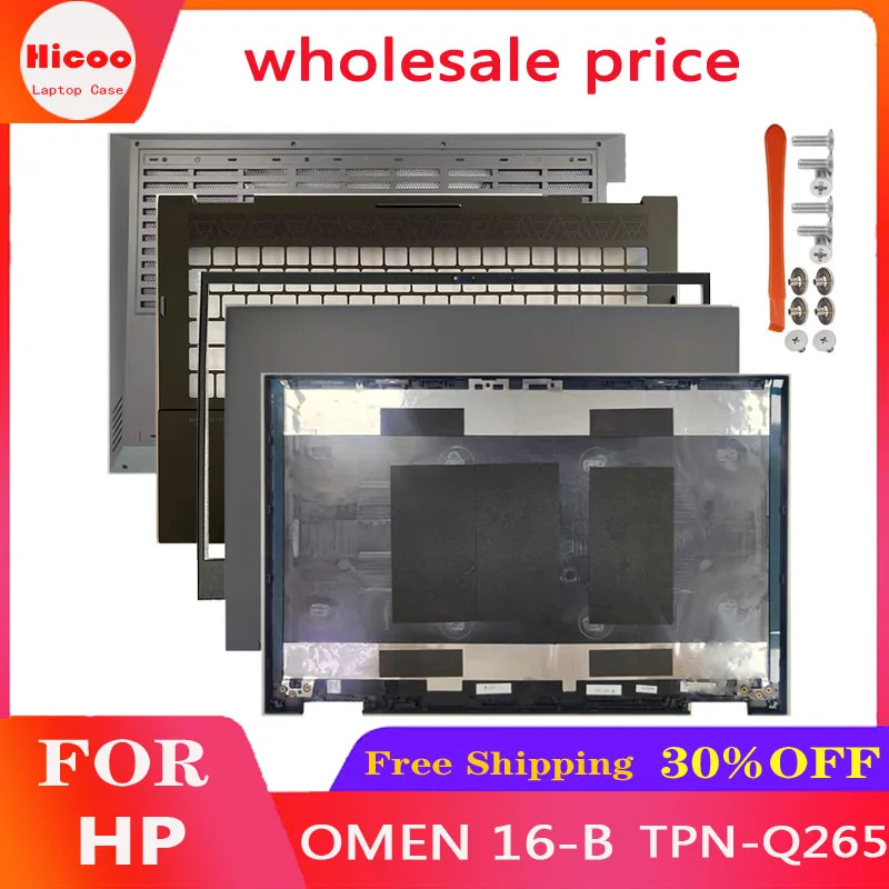 

For HP OMEN 16-B TPN-Q265 16-C TPN-Q267 Screen Back Shell Bezel Top Cover Frame Palm Rest Bottom Shell Upper Lower Case