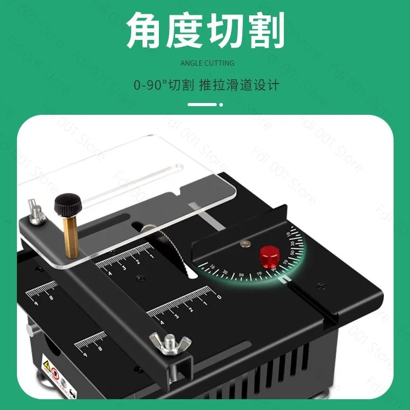 Mini Desktop Table Saw for Home DIY Small Woodworking Electric Saw Precision Model Cutting Saw Miniature Hobby