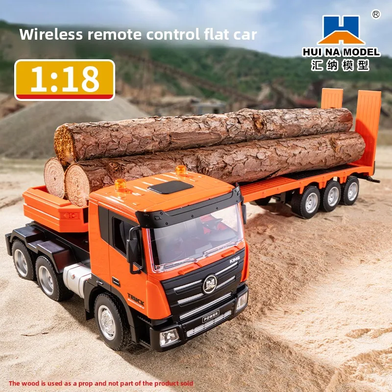 

Huina 1318 Remote Control Flatbed Trailer Semi Trailer Truck Transport Vehicle Children Engineering Vehicle Toy Birthday Gifts