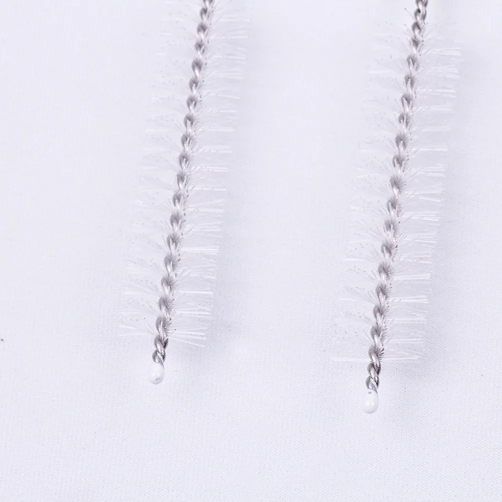 1Set Stainless Steel Reusable Straw Set 8 Silver Straws 2 Brushes Black Bag Portable Drinking Straws Travel Outdoor Barbecue