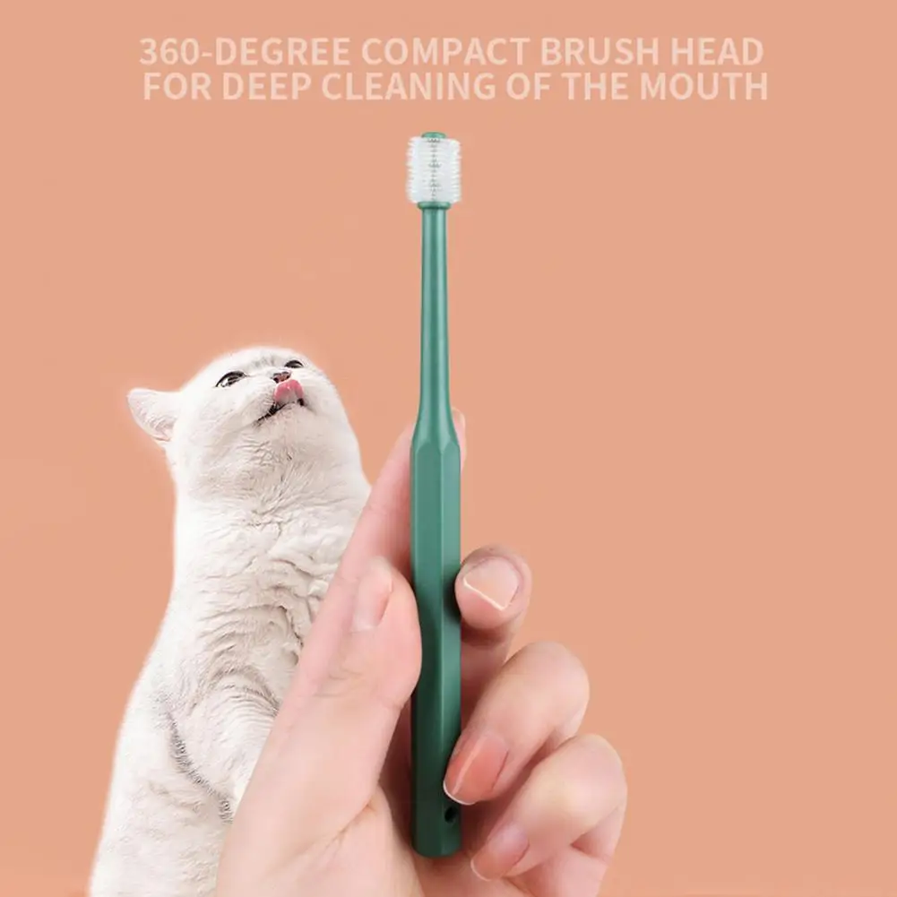 Useful Pet Dog Toothbrush Eco-friendly Safe TPE Teeth Care 360 Degree Cat Toothbrush  Pet Toothbrush Manual